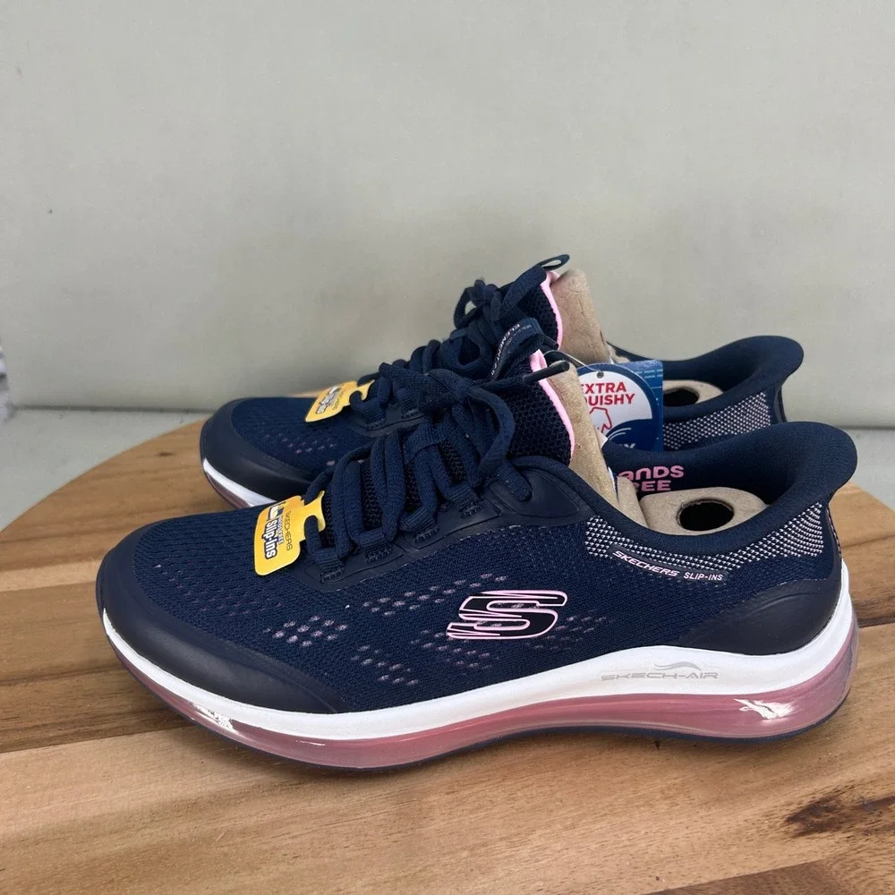 Skechers Hands Free Slip-ins Skech-Air Element 2.0 Navy Pink Womens Size 8